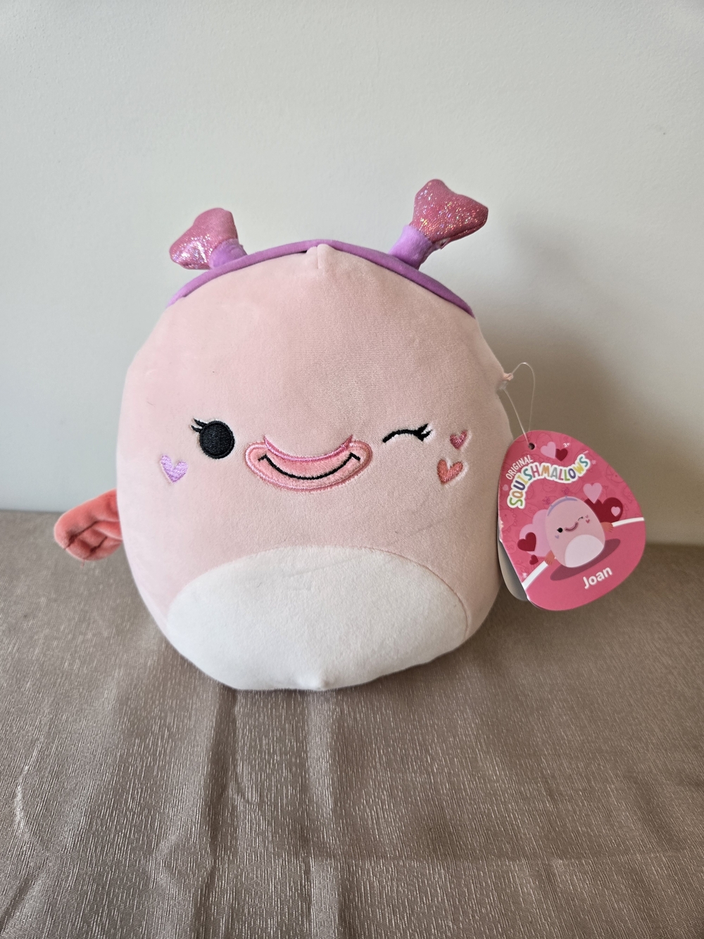 Squishmallows Joan Pink Plush Toy - Cute Winking Sea Creature